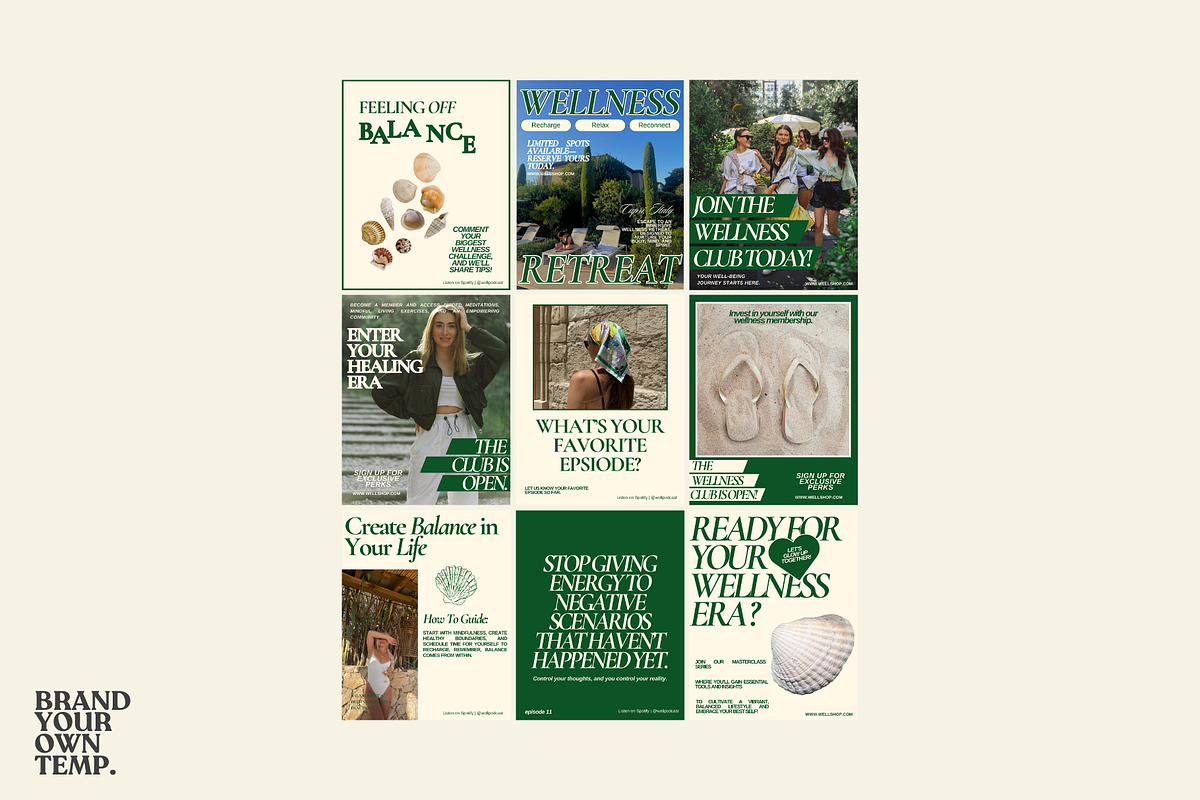 Podcast Canva Templates, a Social Media Template by BYOTstudios (Photo 7 of 11)