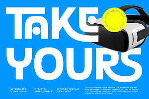 Take Yours Modern Display Sans Serif