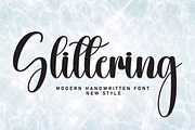 Glittering | Script Font, a Handwritten Font by Scratchones (Thumbnail 1 of 8)