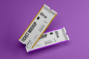 Tickets Mockup Set - 17 styles, a Print Template by Deeplab (Thumbnail 6 of 20)