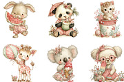 Summer Animals Whimsical Clipart, a Seasonal Illustration by Designking (Thumbnail 3 of 5)
