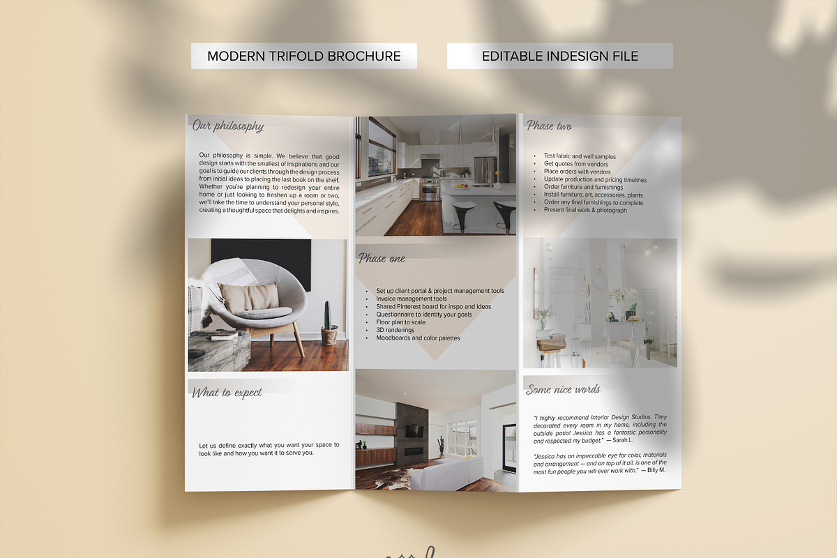 Modern Trifold Design Brochure, a Brochure Template by Grandview Collective (Photo 4 of 4)