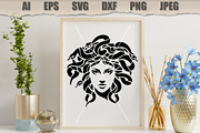 Stencil Medusa Face, a Decorative Illustration by MARYCRAFTIRIA (Thumbnail 3 of 3)