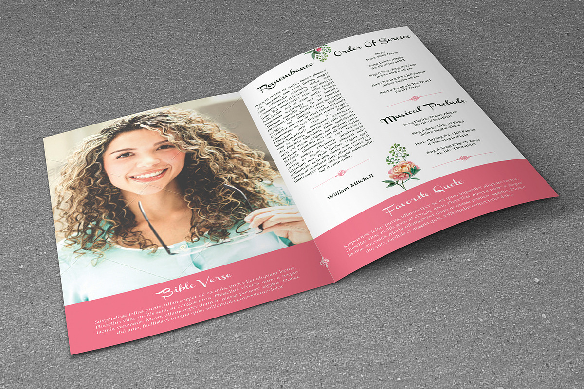 Funeral Program Template-V362, a Brochure Template by Template Shop (Photo 2 of 4)