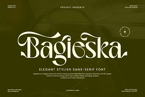 Bagieska Stylish Sans Serif Font