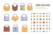 Iron padlocks set + seamless pattern, a Person Illustration by Good Studio (Thumbnail 1 of 5)