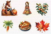 Watercolor Autumn Farm Clipart, an Illustration by CreationArt (Thumbnail 5 of 6)