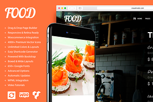 Food Restaurant Bar WordPress Theme