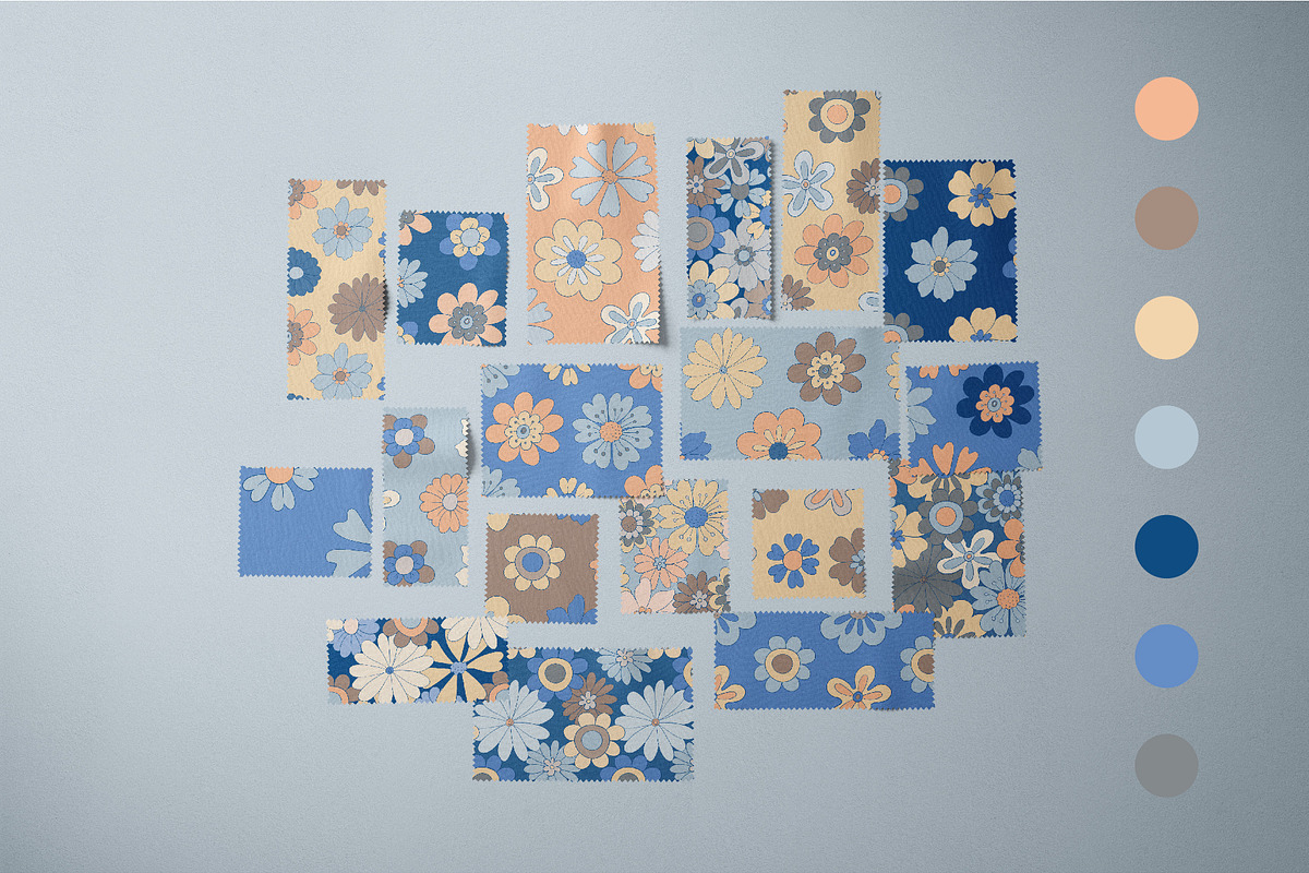 Trendy Retro Floral Patterns, a Pattern Graphic by Tiger and Flower (Photo 16 of 20)