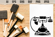 Stencil Vintage Telephone, a Decorative Illustration by MARYCRAFTIRIA (Thumbnail 2 of 3)