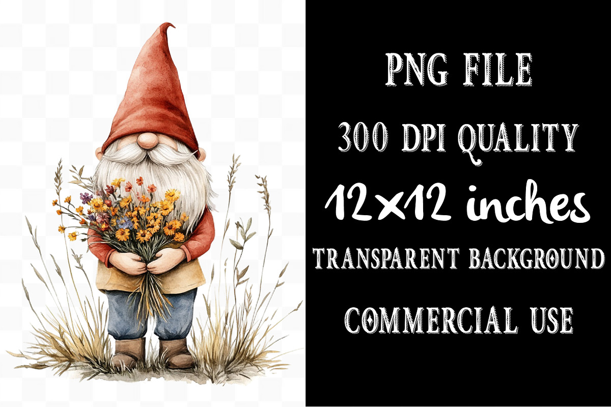 Summer Gnome Clipart PNG Bundle, an Illustration by Designking (Photo 4 of 5)