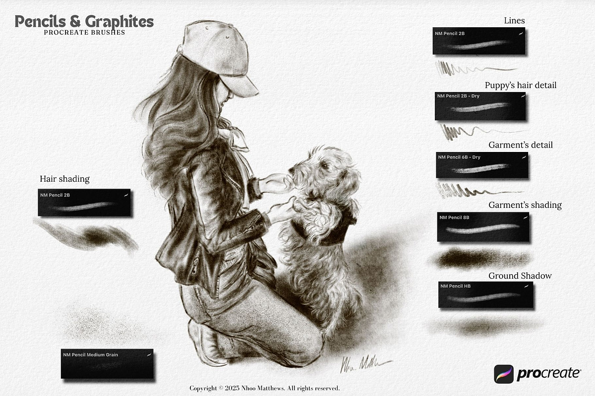 Procreate Pencils and Graphites, a Brush Add-On by Fashion Workshop Bkk (Photo 6 of 12)