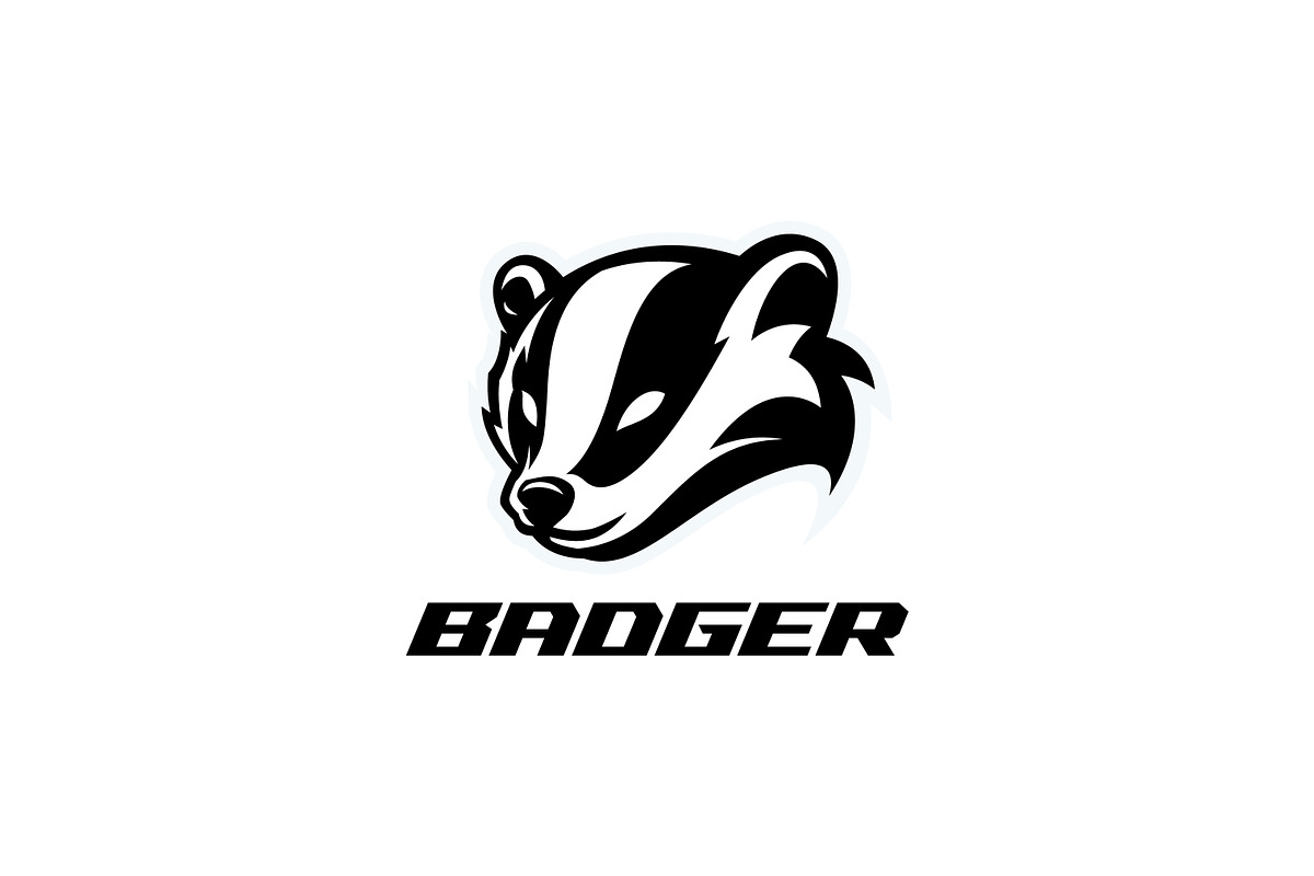 Bold Black White Badger Head Logo, a Branding & Logo Template by Signatoro (Photo 2 of 3)