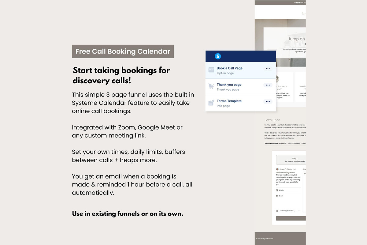 Systeme.io Neutral Systeme Bundle, a Landing Page Template by Hayley's Digital Hub (Photo 9 of 10)