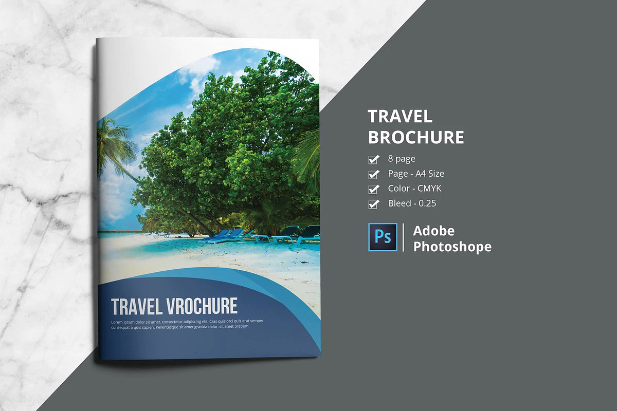 Travel Agency Brochure, a Brochure Template by Template Shop (Photo 1 of 6)