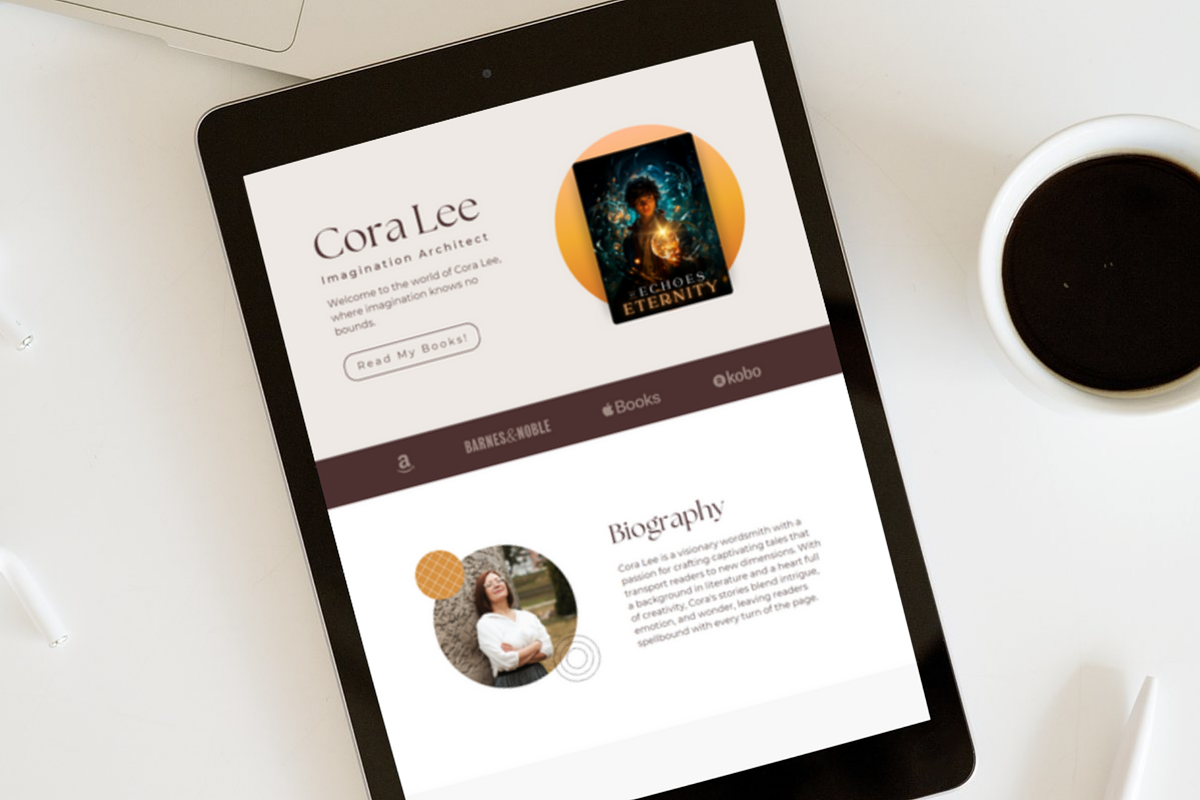 Canva Website Template For Authors, a Landing Page Template by Templics by Zoya (Photo 6 of 6)