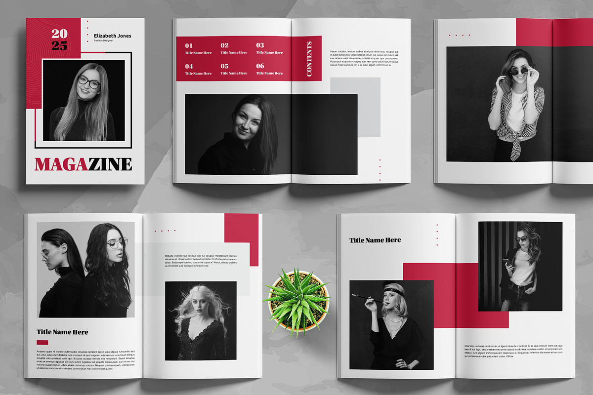 Fashion Magazine Template Layout, a Magazine Template by ContestDesign (Photo 1 of 4)