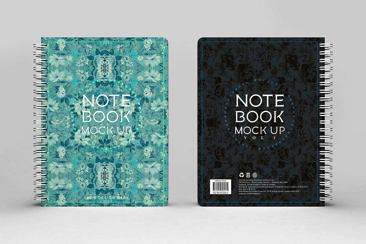 Notebook Mockup Vol 1, a Print Template by Honnum Graphic Art (Photo 4 of 12)