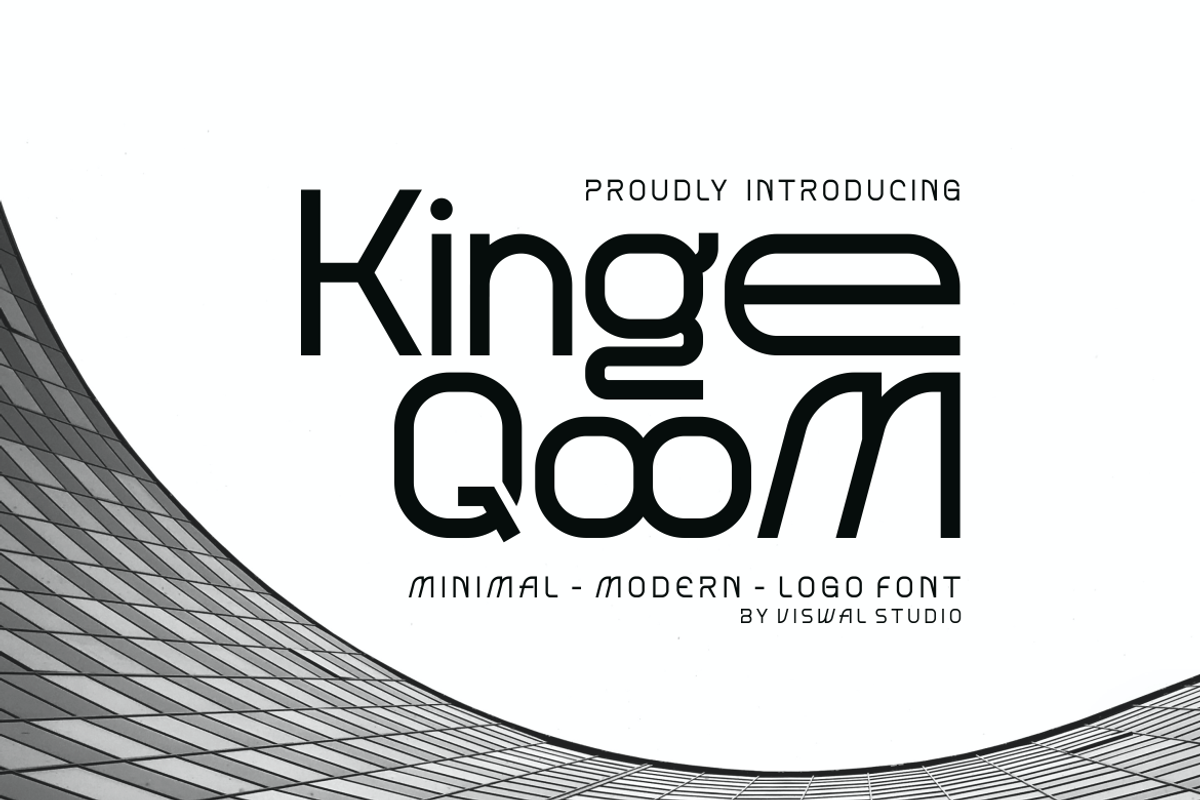 Kinge QooM - Modern Logo Font, a Sans Serif Font by Viswal Studio (Photo 1 of 8)