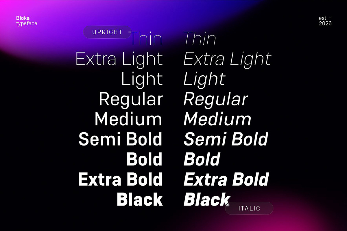 Bloka | Sans Serif Family, a Font by Digitype Studio (Photo 3 of 14)