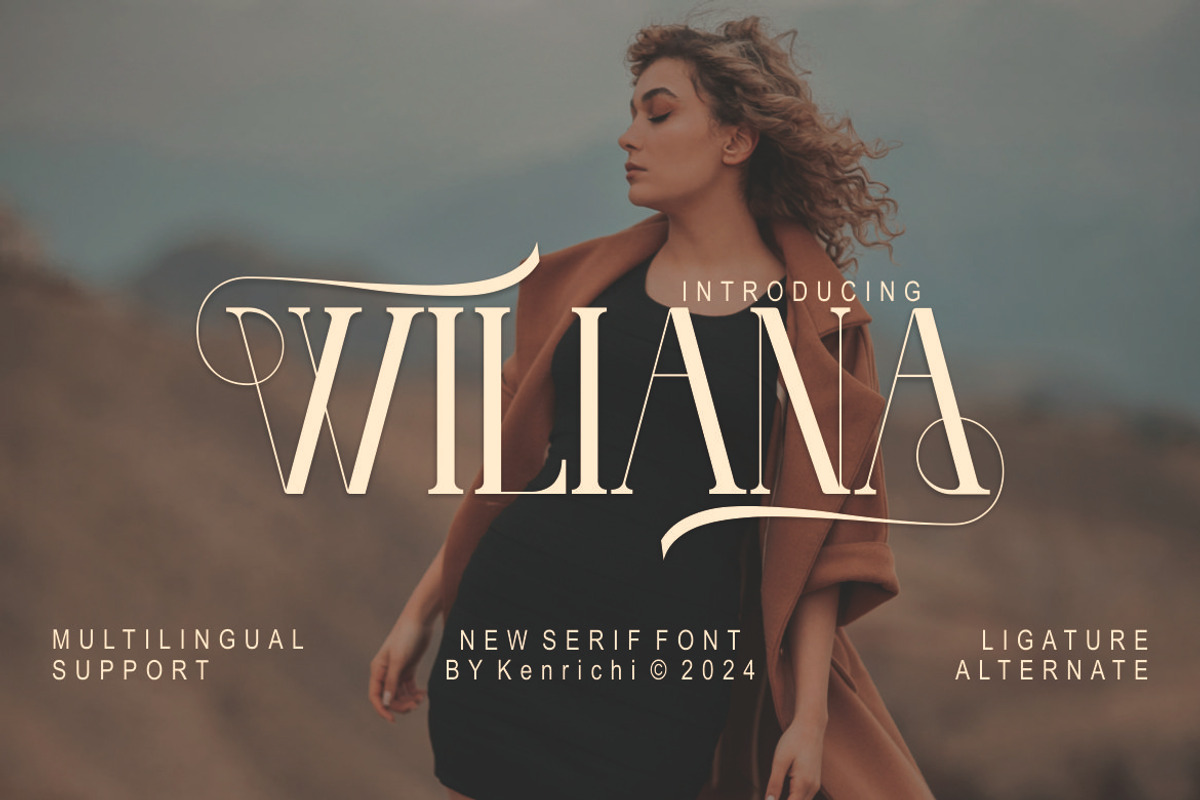 Wiliana, a Serif Font by Kenrichi (Photo 1 of 10)