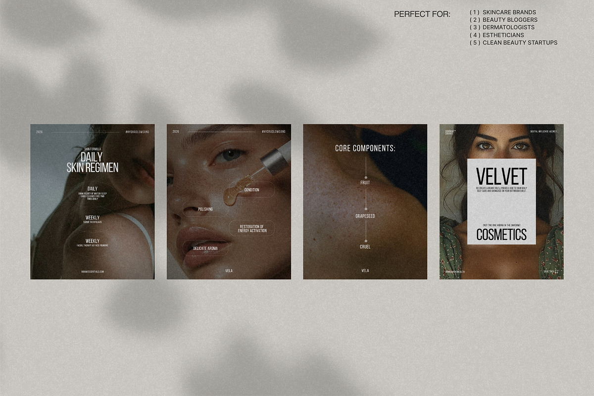 Modern Canva Skincare Post Set preview 2