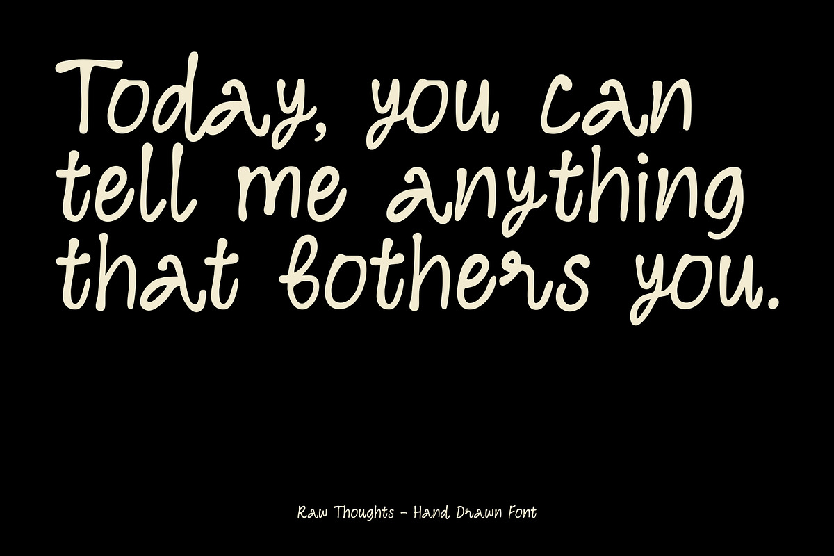 Raw Thoughts - Handwritten Font, a Handwritten Font by Artflorara (Photo 2 of 11)
