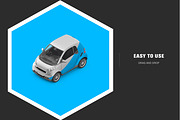Isometric Smart Car Mock-up, a Mockup by IsometricWorld (Thumbnail 4 of 6)