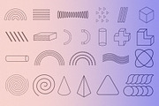 Procreate geometric Shape brushes, a Brush Add-On by Julia Right Studio (Thumbnail 5 of 7)