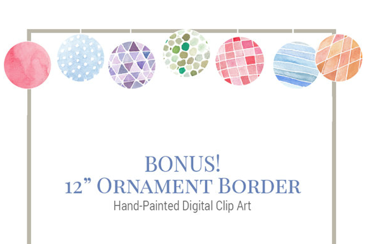 Watercolor Christmas Ornaments, an Illustration by Shrimp Salad Circus (Photo 3 of 4)