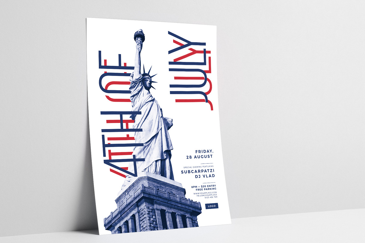 4th of July Flyer / Poster, a Flyer Template by Mariux (Photo 1 of 2)