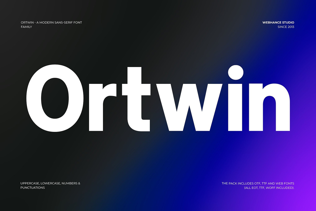Ortwin - Modern Sans-Serif Font, a Sans Serif Font by Webhance Studio (Photo 1 of 10)
