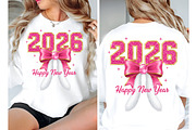 Pink Bow New Year Sublimination, an Illustration by SinaCreation (Thumbnail 7 of 11)