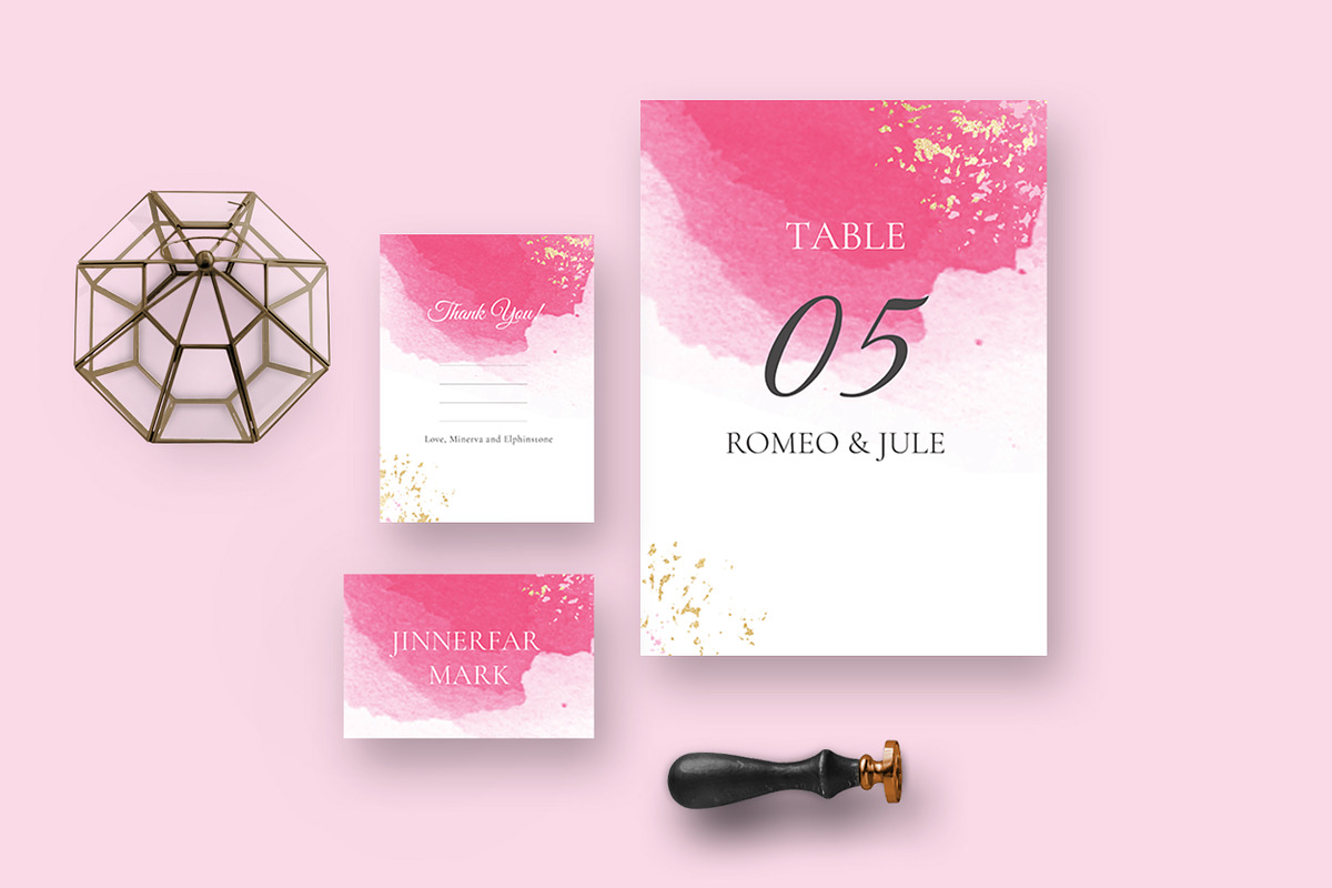 Classy Watercolor Wedding Suite, an Invitation Template by Design with Qurat (Photo 3 of 4)