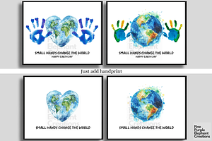 Earth Day Small Hands Handprint Art