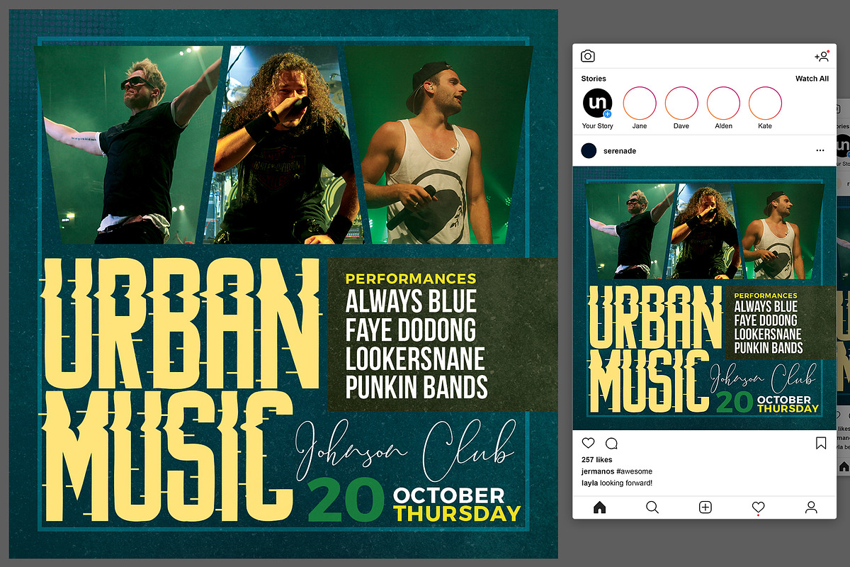 Urban Music, a Flyer Template by KiraYamato Design Studio