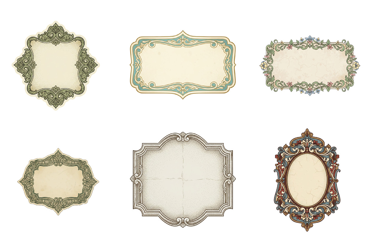 Vintage Blank Tags & Labels, Printab, an Illustration by GatewayDesign (Photo 3 of 6)