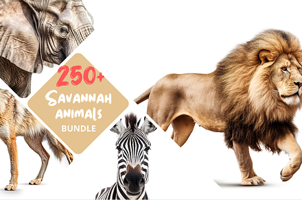 250+ Savannah Animals Photo Bundle