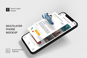 iPhone X Multilayer Mockup #1, an iPhone Mockup by Seven Lights (Thumbnail 1 of 5)