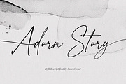 Adorn Story Script Font, a Handwritten Font by PeachCreme (Thumbnail 2 of 8)
