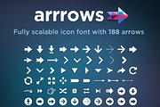 Arrrows Font, a Symbol Font by Digital Telepathy (Thumbnail 1 of 2)