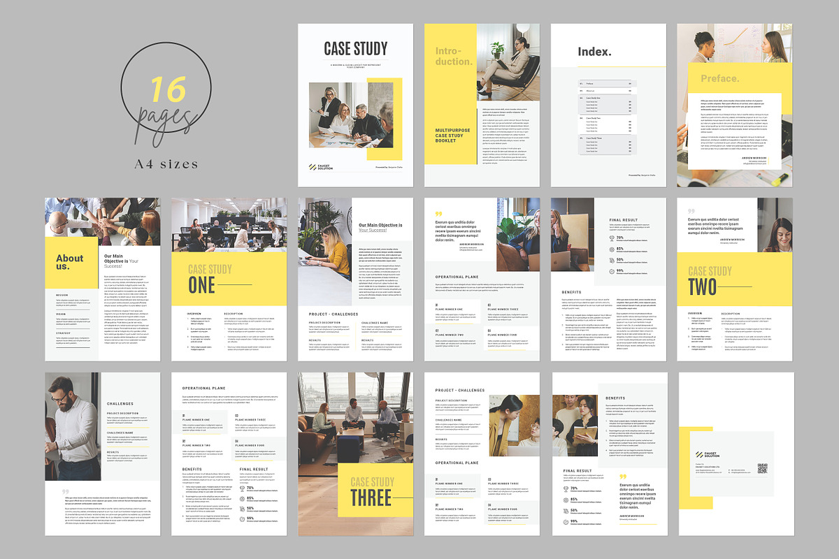 Case Study Template, Canva, MS word, a Stationery Template by Niofix (Photo 5 of 6)