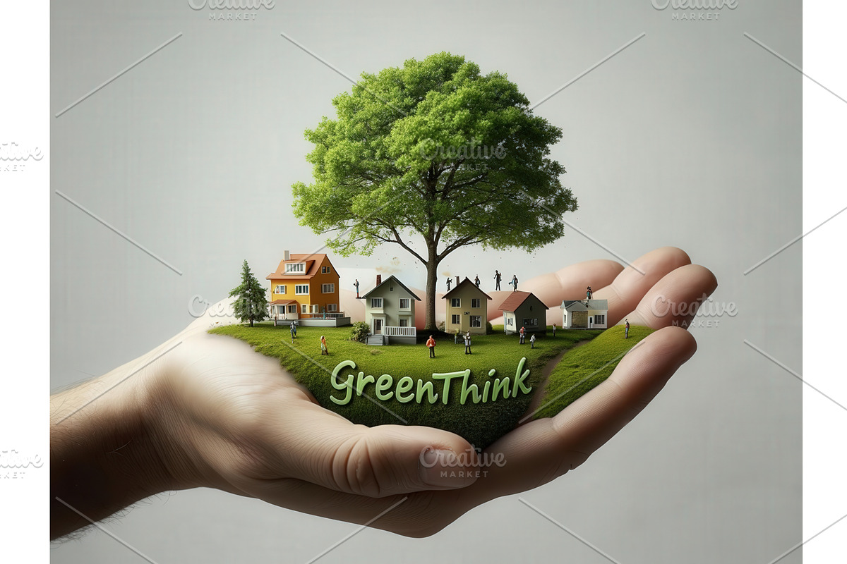 Hand holding a miniature eco, an Illustration by tilialucida