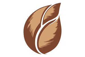 Coffee Bean Logo, a Branding & Logo Template by Rhealea_Design