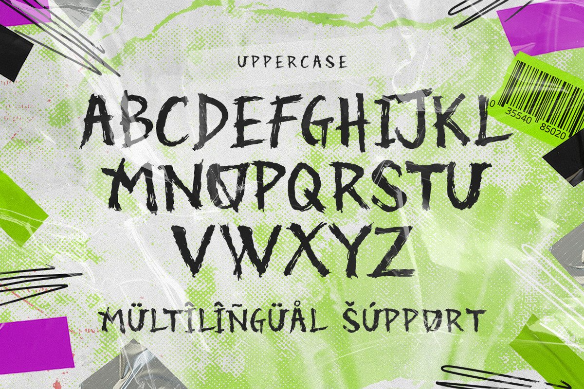 Moral Chaos – Raw Brush Display Font, a Handwritten Font by decographstud (Photo 5 of 6)