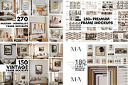 850 Frame Mockups Bundle, a Household Mockup by Mockup Art Atelier (Thumbnail 2 of 31)
