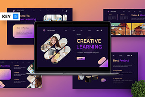 Creative Learning - Education Key, a Presentation Template by Deepslide Studio