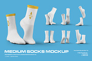 7 Mockups Socks in the 3D Style, a Bottom Mockup by Grow Design Craft Studio (Thumbnail 1 of 7)