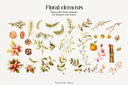 Happy Christmas time- Watercolor set, a Seasonal Illustration by Pamyatka Shop (Thumbnail 10 of 11)