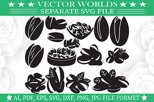 Pistachio Seed SVG, Seed SVG, an Object Graphic by VectorWorlds